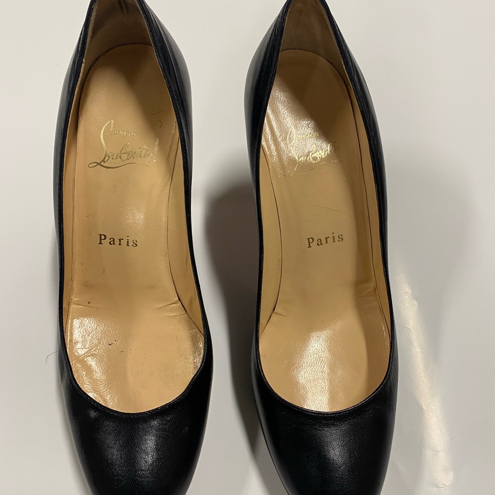 Christian Louboutin Black Leather Heels